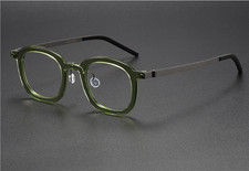 Retro Patchwork Acetate Pure Titanium Full Rim Eyeglass Frame Eyewear Men Women picture