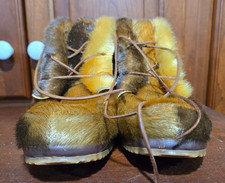 Rare Vintage Nap Gignac Elk Fur Lined Women's Shoes/Boots - Size 7 - Canada picture