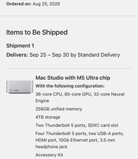 Apple Mac Studio M5 Ultra 256GB RAM 4TB SSD 80-core GPU TB5 HDMI SDXC picture