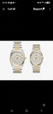 Bulova Couple  Watch Classic Two Tone Stainless Steel Quartz Her & His Matching picture