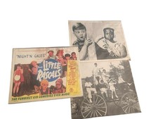 VTG Our Gang Buckwheat Porky Spanky Darla Alfalfa Poster Prints Lot Of 3 picture