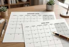 2.99 *ON SALE* 2026 Calendar Printable Landscape,Monthly Planner DOWNLOAD PDF v3 picture