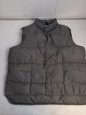 Vintage LL Bean Goose Down Puffer Vest Snap Gray Men’s X-Large(XL) USA MADE picture