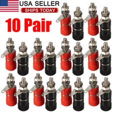 10 Pair Dual Female Banana Plug Jack Terminal Binding Post Speaker Amplifier NEW picture