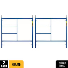 Saferstack Series 60 In. X 60 In. Blue Standard Mason Scaffold Frame, (2-Pack) picture