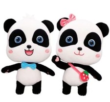 Hot 22Cm 2pcs Baby Bus Cute Panda Plush Toy Doll Soft Stuffed Cartoon Animal Toy picture