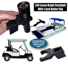 330 LUMEN LUXPRO WATER RESISTANT FLASHLIGHT WITH SCRAMBLECLIP 1-INCH HOLDER NEW picture