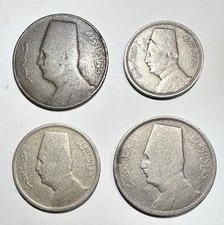 Egypt 1348-1354 (1929-1935) Fuad Set Of 4 Coins: 1, 2, 5, 10 Milliemes Lot#E2 picture