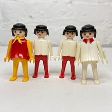Lot of 4 Vintage 1974 Playmobil Geobra People Posable Action Figure Plastic Guys picture