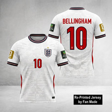 Custom Name - England Home Soccer Jersey 2026 White Football Soccer - All Size picture