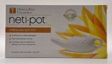 Himalayan Chandra Porcelain Neti Pot Nasal Irrigation Sinus Relief White New picture