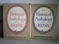 Historical Anthology of Music Vol 1 & 2 Davison Apel 1978 Hardcover Set picture