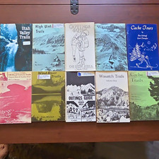 Vintage 1970s Utah Wyoming Hiking Guide Books 12 Wasatch Uintas Wind River Cache picture