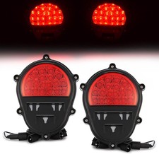  LED Pair Brake Light Compatible with Humvee M35 Red Lens Black Shell 2 Pcs picture