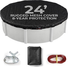 Arctic Armor 24-Ft round Rugged Mesh Pool Cover for Winter picture