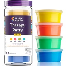 Special Supplies Therapy Putty for Teens 4 Count (Pack of 1), Primary Colors  picture