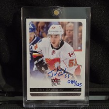 JOHNNY GAUDREAU 2014-15 FLEER ULTRA ROOKIE AUTO BUYBACK /125 RC with COA picture