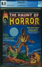 Haunt of Horror 1 CGC 8.5 VF+ OW-WP Bob Larkin Werewolf Marvel 1974 picture
