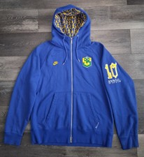 Nike x Nunca Brazil AW77 Full Zip Hoodie 2010 FIFA World Cup Blue Size Medium picture