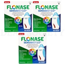 Flonase Sensimist Non Drowsy Allergy Relief Nasal Spray 60 Sprays Lot of 3 picture