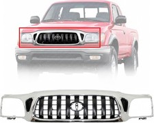 New For Front Grille Chrome Frame With Black Insert 2001-2004 Toyota Tacoma picture