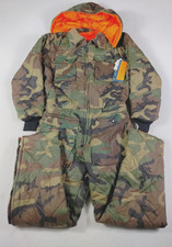 Vintage Johnson Garment Camo Hunting Coveralls Mens Medium Insulated Hooded picture