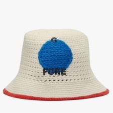 *BIG SALE* G/FORE Crochet DOT Bucket Hat Gfore Golf Cap Off White picture