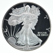 1986-S American Silver Eagle Proof Coin 1 Oz picture