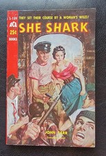 She Shark John Farr Ace S-159 1st Edition 1956 Sea Faring Noir Good Girl Art picture