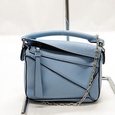 LOEWE Shoulder Bag Blue Leather 3656612 picture