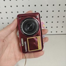 Samsung PL120 14.2MP Digital Camera 5X Optical Zoom Dual LCD Selfie Camera Red picture