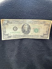 1977 $20 DOLLAR BILL-SMALL FACE FEDERAL RESERVE NOTE-BOSTON DISTRICT- CIRCULATED picture