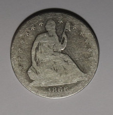 1866 S Seated Liberty Half Dollar 50C Cents Coin Silver picture