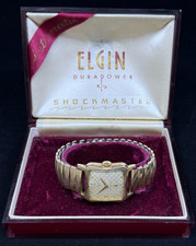Vintage 1950s Elgin DuraPower Shockmaster 10K Gold Filled Watch RUNS 19 jewel picture