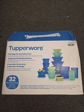 Tupperware Heritage Collection 32 Piece Food Storage Set - BLUE OPEN BOX picture