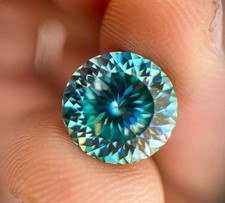 1.30 Ct Natural Blue Diamond Round Portuguese Cut VVS1 D Grade IDGL Certified picture