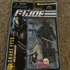 Hasbro G.I. Joe Snake Eyes ninja commando action figure w/ Timber wolf sword gun picture