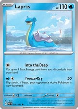 Lapras - 016/091 - Common (Near Mint) Paldean Fates - Water Pokémon picture