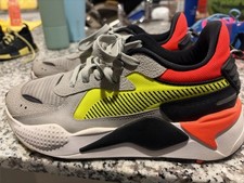Puma RS-X Hard Drive Sneakers Mens Grey Yellow Orange Running Shoes Size 8 picture