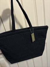 NWT $109 Vera Bradley EAST WEST Tote bag purse BLACK Moonless Night picture
