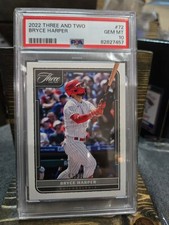 Panini 2022 Three and Two Bryce Harper Phillies #72 /99 PSA 10 graded picture