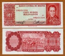 Bolivia, 100 Pesos Bolivanos, 1962, P-164A, aUNC picture