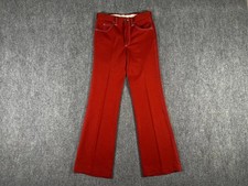 Vintage 1960s 1970s Levi's Panatela Men's Red Flare Jeans 30x32 Big E picture
