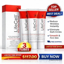3PACK LifeCell South Beach Skincare All In One Anti-Aging Treatment- 2.54 oz NEW picture