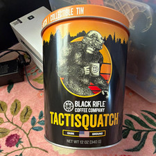 Black Rifle Coffee Company Tactisquatch Dark Roast Ground Coffee 12 oz Tin picture