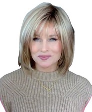 Women's Short Straight Hair Mixed Color Machine Chemical Fiber Wig picture