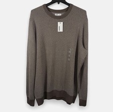 NWT - Sonoma Men's Brown Textured Crewneck Sweater size: 3XL picture