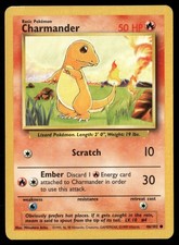 Charmander 46/102 Common Base Set Unlimited Pokemon LP picture
