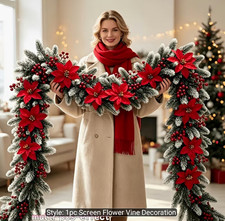 christmas simulation beautiful snow white pike needles and Red Berries picture