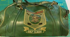 Vintage Anheuser Busch Golf Classic Duffle Bag Green Faux Leather Kingsmill picture